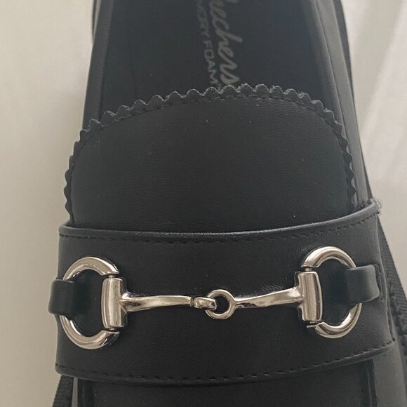NEW Skechers Black Lug Sole Loafers size 7 - 7 1/2* - Picture 3 of 11